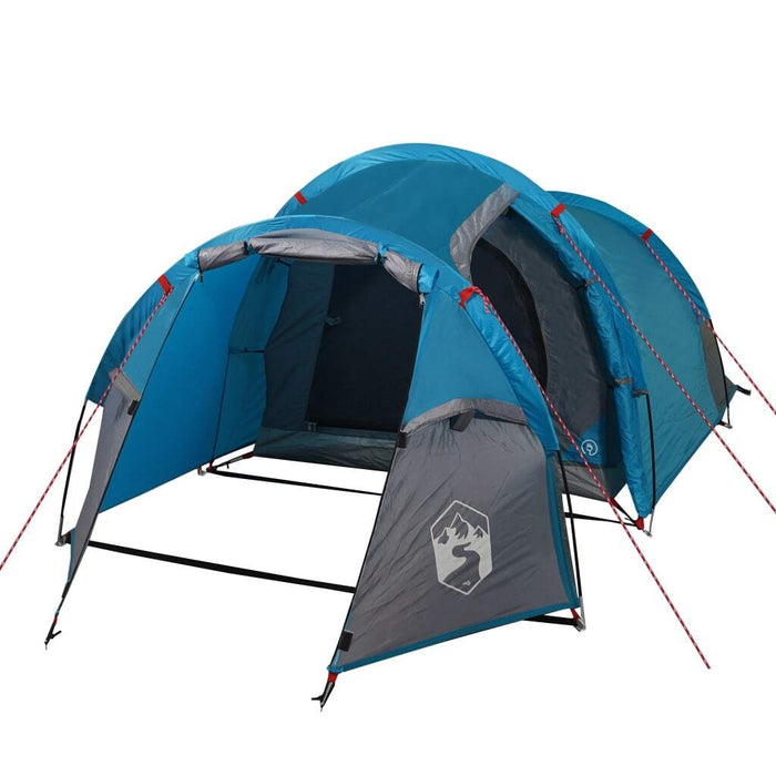 vidaXL Camping Tent 3 Persons Blue 370x185x116 cm 185T Taffeta