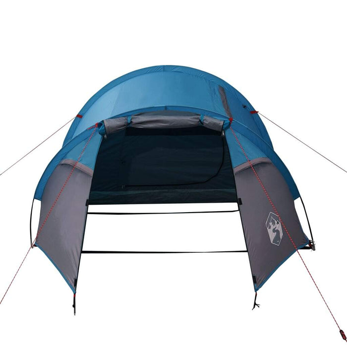 vidaXL Camping Tent 3 Persons Blue 370x185x116 cm 185T Taffeta