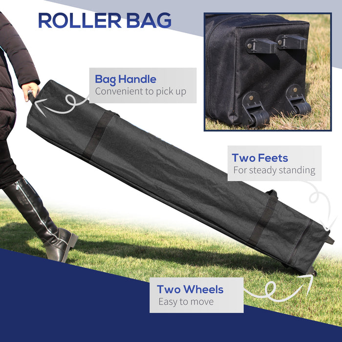3x3M Pop Up Gazebo, Foldable Carry Bag 4 Leg Weight Bags Blue