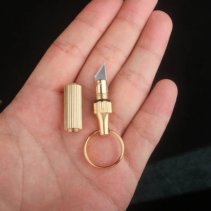1PCS Mini Brass Capsule Pocket Knife
