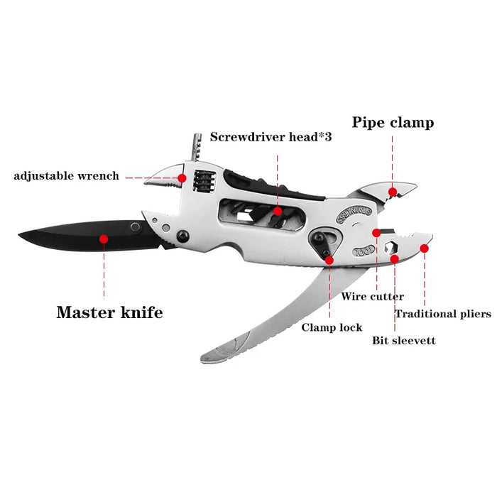 Multi-tool Survival Knife Multi Tool Set Purpose Adjustable Wrench Knife Wire Cutter Pliers Survival Emergency Gear Tools Set
