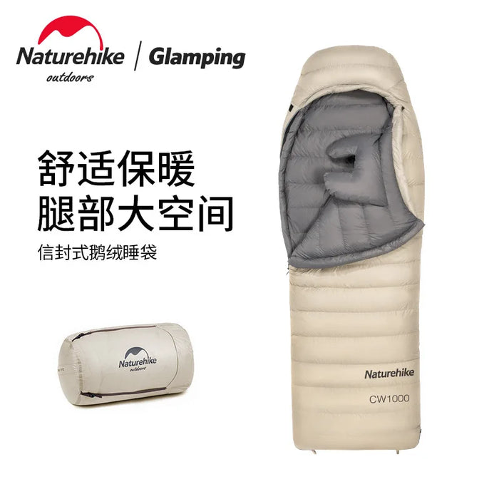 Naturehike Envelope Goose Down Sleeping Bag Outdoor Camping Expandable Thickened Thermal Comfort Breathable Sleeping Bag